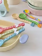 カラフルな手作り陶器コーヒースプーン【可愛いデザイン・韓国風・彩色】