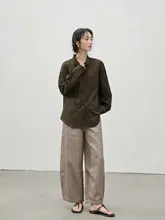 春装コーデに最適！ウール素材の感たっぷりなワイドパンツ【九分丈】