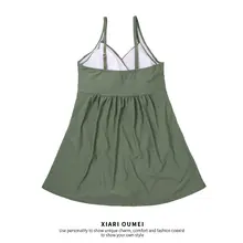 大人用ワンピーススタイルのワンピース水着【アボカドグリーン・スタイリッシュ・体型カバー】