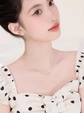 微笑みリボンデザインネックレス【女性用・ラグジュアリー感・バタフライ結び・おしゃれアクセサリー 】