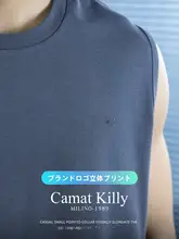 エレガントな男性用アメリカンスタイルノースリーブタンクトップ【格子パターン・通気性・フィットネス用】
