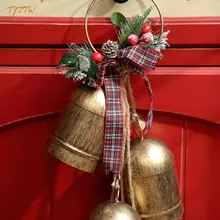 北欧風 レトロクリスマスベル 壁掛け装飾【立体デザイン・インテリア用】