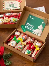 クリスマス ギフトボックス お菓子 ラッピング 手作り キャンディ クッキー かわいい キャラクターシール メッセージカード ミニベル デコレーション パーツ