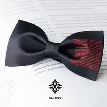 中国風 喜字デザインの  男性用 赤と黒の蝶ネクタイ【結婚式用・国潮スタイル】
