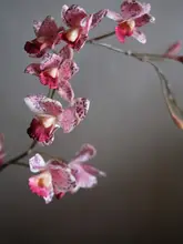 高級感あるリアルな造花 蝶蘭ブランチ【桃色・リビング用・インテリア装飾】