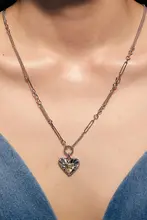GOOGMO ハートモチーフネックレス【小ぶりデザイン・ロックチェーン】