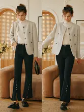 デザイン性の高いゆったりフィットのショートジャケット【秋用・女性用・おしゃれ】
