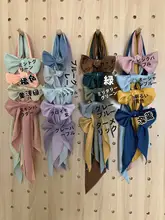 ストライプデザインの蝶結びセーラー服アクセサリー付きシャツ【手作りのネクタイ・リングバックル】