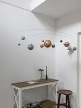 星型風鈴装飾の太陽系惑星デコレーション【熱気球付き】