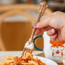 カトラリーセット 304ステンレス メッキ加工 ヴィンテージ ローズゴールド ナイフ フォーク スプーン 家庭用 カフェ用