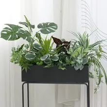フェイク植物 フラワーボックス 屋外使用 緑化用 セット