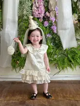 ワンピース キッズ ガー ルズ 重ねフリル チュール おしゃれ お誕生日 お祝い 夏