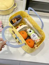 携帯用エコショッピングバスケット【水切り機能・食料品用・収納バスケット】