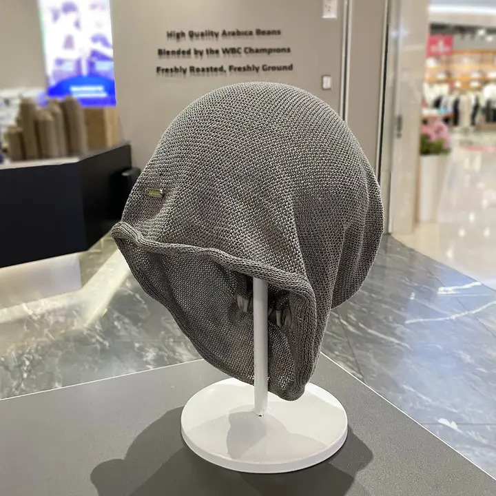 夏用 薄型ワイドブリムハット【ゆったりデザイン・透かし編み・通気性良好】