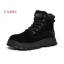 Camel スノーブーツ マーチンブーツ メンズ ボア 厚底 ハイカット 滑り止め 防寒 アウトドア 冬 あったか「Camel」