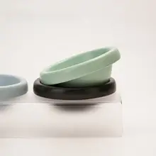 アクリル製陶器の深型水飲みボウル【猫・犬用・安定した設計・防倒れ対策】（セットアップ対応）