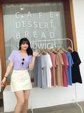 春夏用 大きいサイズ レディースVネック短袖Tシャツ【カジュアル・らくらくシルエット・シンプルデザイン】