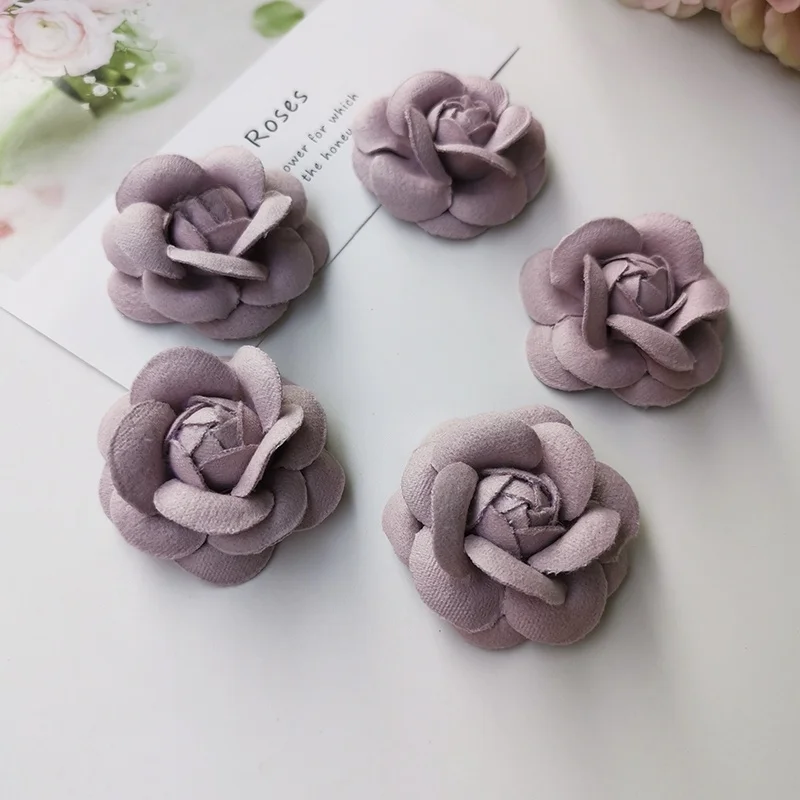 5cm 立体椿の花 ダブルフェイスファブリック：DIY装飾素材の使い方と実用性