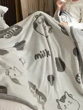 冬用厚手コーラルフリースオフィス用昼寝ブランケット【ソファカバー・フランネル・ミルクフリース】