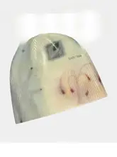 韓国風 タイダイ柄ニット帽【秋冬用・保温・ストリートスタイル・伸縮性あり】（セットアップ対応）