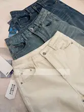 春のスタイルにぴったり！極上の柔らかさのスリムストレートワイドジーンズ【四方向ストレッチ】
