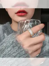 14kゴールドコーティングのカラフルなジルコニアリング【デザイン性の高いオープンリング・シンプルでスタイリッシュ】