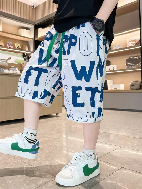 男の子用 夏用速乾ショートパンツ【薄手・カジュアル・七分丈】（セットアップ対応）