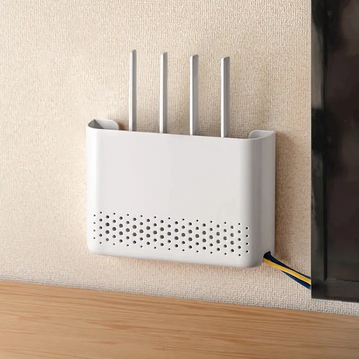 無線ルーター収納ボックス【穴あけ不要・壁掛けタイプ・Wi-Fi整理用】
