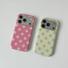 可愛いドットデザイン！iPhone用スマホケース【春夏向け・衝撃吸収対応・多機種対応】