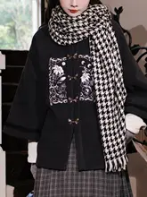 刺繍入り短丈コートと馬面スカートのセットアップ【秋用・漢風】