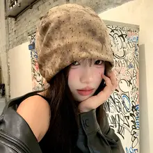 秋冬用のレトロパーカーキャップ【ルーズフィット・雰囲気のあるデザイン】