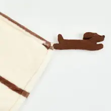 TBH フランネル製のダックスフンドデザインブランケット【暖かさと柔らかさ・リビングや午後の昼寝に最適】