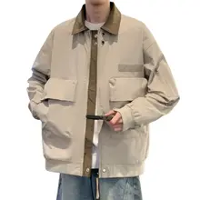 春秋用 男性用ジャケット【翻領・作業用・ゆったりしたデザイン】