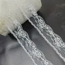 幅広のリネンロープ【無弾性・レース花飾り・手作り刺繍材料】