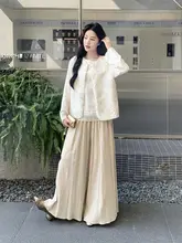新中式風刺繍ベストとフリンジのレイヤードスタイル【春秋用・エレガント】（セットアップ対応）