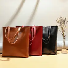 牛革製 シンプルモダンな大容量トートバッグ【通勤用・ハンドバッグ】