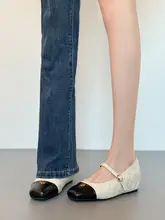 フラットバレエシューズ【ひし形・内増高・マリージェーン・山茶花デザイン】（セットアップ対応）