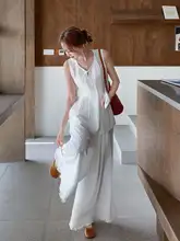 白色の柔らかいドールシャツタンクトップ【夏用・軽量・フィット・ワイドパンツ】（セットアップ対応）