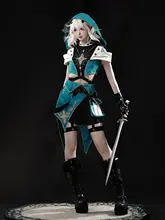 オリジナルロリータデザインの旅人コート兼トップス＆パンツ【ゴシックスタイル・王子風】（セットアップ対応）