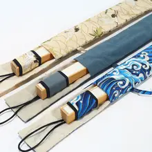 扇袋【二重棉麻・レトロな中国風・多サイズ対応】（セットアップ対応）