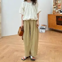 ハイウエストパンツ【シンプルデザイン・通勤・韓国風】