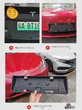 テスラModel3/Y対応 フロントリアナンバープレートフレーム【純正・だるまネジ付き】