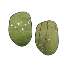 ナチュラルなグリーン植物モチーフのリビングルーム用壁掛けアート【おしゃれなインテリア・ソファの背景に最適】