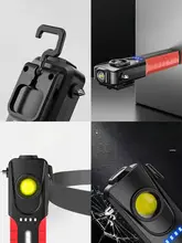 多機能車用安全ハンマー【強力LED懐中電灯・緊急用ライト・整備用】