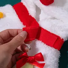 かわいいペット用雪だるまデザインの犬用ケープ【冬用・暖かい・装飾付き】