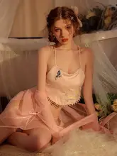 高級感あるアイスシルクサテンの魅力的な寝間着【夏用・ランジェリー・キャミソール＆ショーツ】（セットアップ対応）