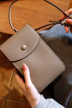 大人かわいい 磁気留め付きレディース携帯電話用ショルダーバッグ【カジュアル・牛革・斜め掛け】