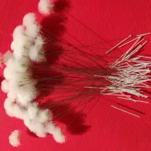 耳掃除用 銀針タイプ 白鹅绒付き ステンレス製 耳道クリーニングスティック【中小号・弾力細柄】