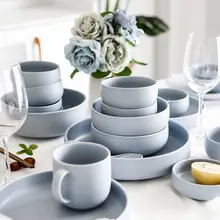 ボウル ディッシュ プレート セット 家庭用 シンプル 欧州スタイル 自由組み合わせ 北欧風 創造的 陶器 食器