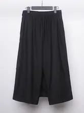 スカートパンツ メンズ アシンメトリーデザイン 立体裁断 ルーズ クロップドパンツ カジュアル モード